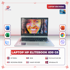 Laptop HP EliteBook 830 G5 | Core i5 7200U | 8GB | SSD 256GB | 13.3 inch FHD IPS | Bạc