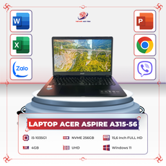 Laptop Acer Aspire 3 A315 56 |  i5 1035G1 | 8GB | SSD M2 NVMe 256GB | 15.6 inchs FHD