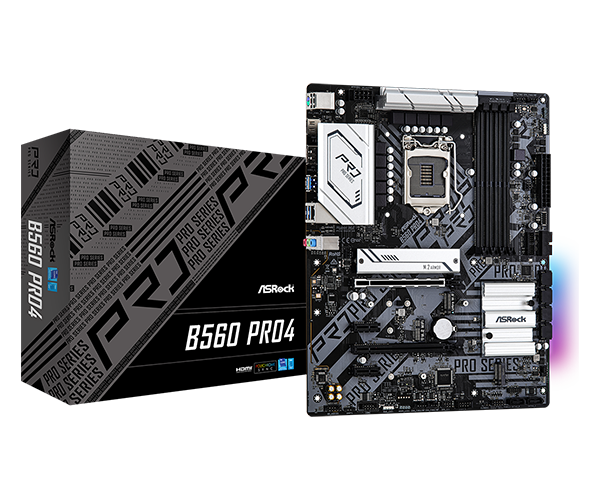 MAINBOARD ASROCK B560M PRO4 (INTEL B560, SOCKET 1200, M-ATX, 4 KHE RAM DDR4)