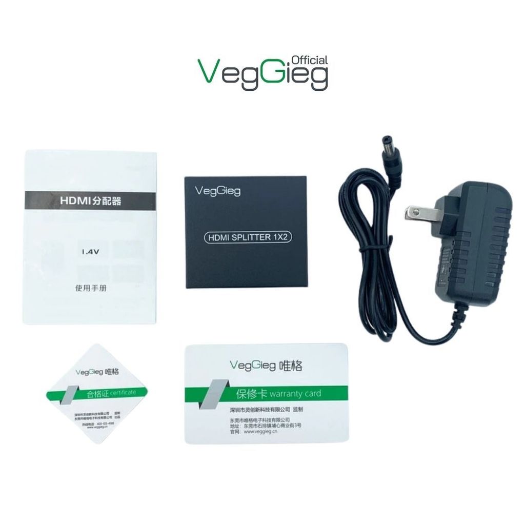 Bộ chia HDMI 1 ra 2 VegGieg V-HD06