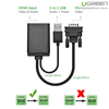 Bộ chuyển đổi VGA to HDMI + Audio 40213 chính hãng Ugreen