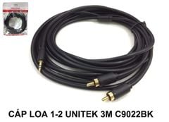 Jack âm thanh UNITEK 3.5 C9022BK (1 ra 2 hoa sen)