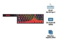 Bàn phím cơ Gaming AULA WIN60HE MAX có dây
