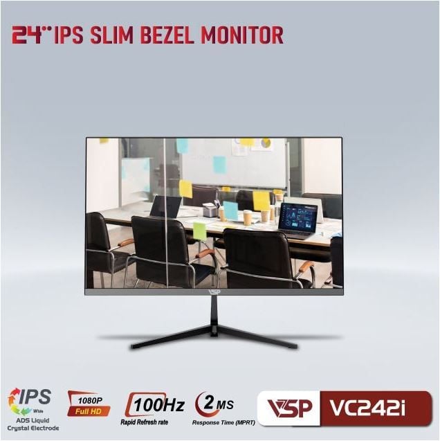 Màn hình VSP VC242i | 24 inch | FHD IPS | 100Hz | 2ms
