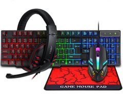 Combo Bàn phím + Chuột + Tai nghe Gaming + Lót chuột T-Woft TF800 led