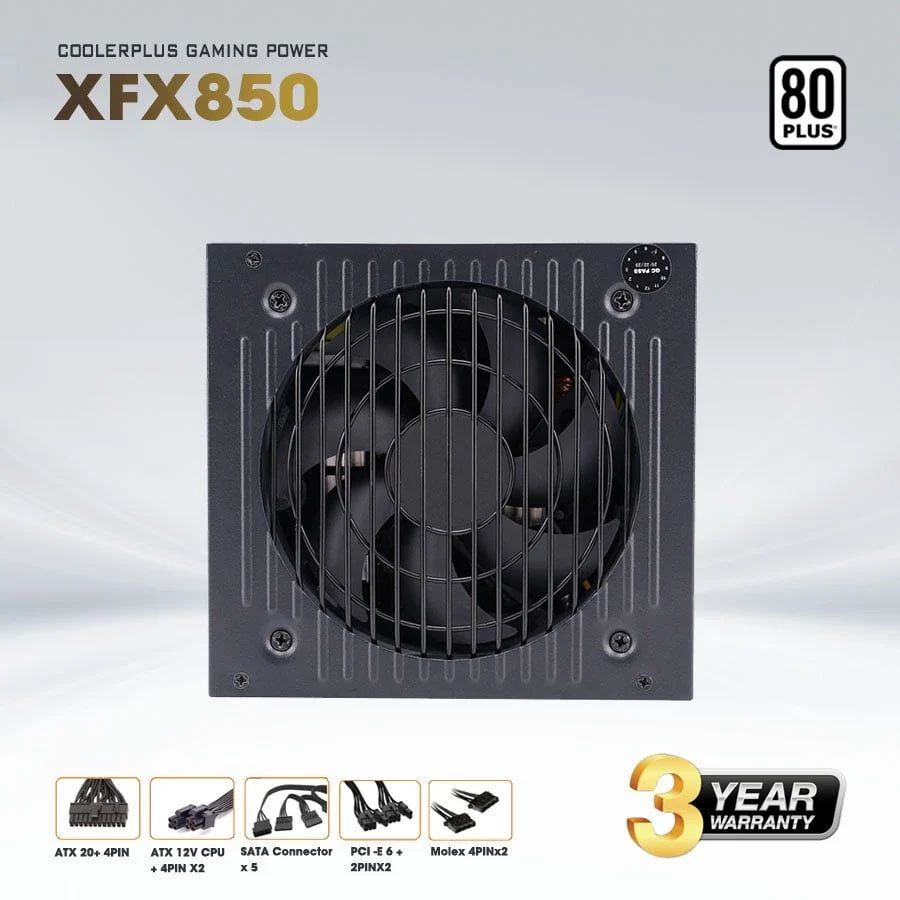 Nguồn COOLERPLUS XFX850 850W 80 PLUS BRONZE