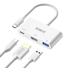 Hub Robot USB Type C Adapter HT430 (3 in 1 - USB Type C / HDMI / USB A)