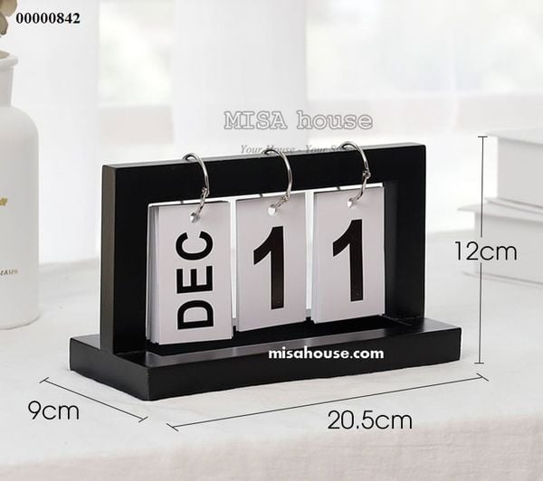 Lịch để bàn trang trí khung gỗ