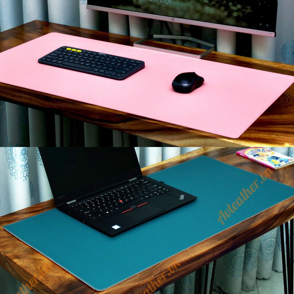 Thảm da lót bàn làm việc cao cấp 2 mặt 50x90 cm