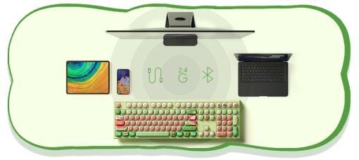 Bàn phím cơ MonsGeek MG108B Watermelon | RGB | Hotswap | Multi-mode