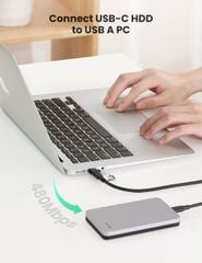 Đầu chuyển đổi USB Type-A sang Type-C hỗ trợ sạc nhanh 18w, dữ liệu Ugreen 50568