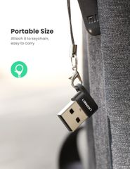 Đầu chuyển đổi USB Type-A sang Type-C hỗ trợ sạc nhanh 18w, dữ liệu Ugreen 50568