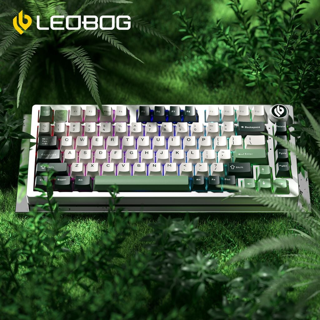 Bàn phím gaming có dây LEOBOG Hi75 (Phiên bản Xanh lá đậm + trắng + xanh lá)