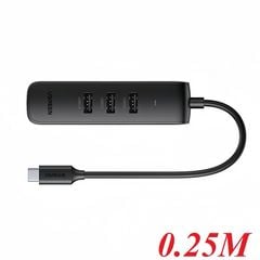 Bộ chia USB Type C sang 3 cổng USB 3.0 và Lan 10/1000 Mbps Ugreen cao cấp 10917