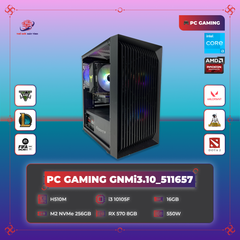 PC GAMING GNMi3.10_511657 | H510 | i3 10105F |  DDR4 16GB 3200MHz | SSD M2 NVMe 256GB | RX 570 | 550W