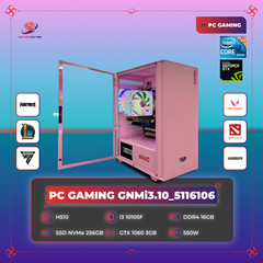 PC GAMING GNMi3.10.5116106 | H510 | i3 10105F | RAM 16GB | SSD 256GB | GTX 1060 3GB | PSU 550W | GAMUT V4