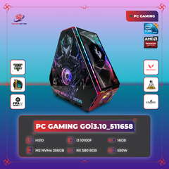 PC GAMING GOi3.10_511658 | H510 | i3 10100F | DDR4 16GB 3200MHz | SSD M2 NVMe 256GB | RX 580 8G | 550W