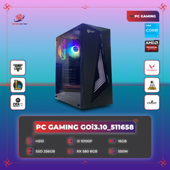 PC GAMING GOi3.10_511658 | H510 | i3 10100F |  DDR4 16GB 3200MHz | SSD M2 NVMe 256GB | RX 580 8G | 550W