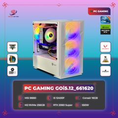 PC GAMING GOi5.12_661620 | MSI B660 | Core i5 12400F | Corsair DDR4 16GB | SSD M2 NVMe 256GB | RTX 2060 SUPER | 550W