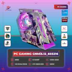 PC GAMING GNMi5.12_603216 | B660 | i5 12400F | DDR4 32GB | SSD M2 NVMe 512GB | GTX 1660 Super 6GB | 650W
