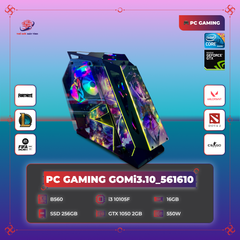 PC GAMING GOMi3.10_561610 | B560 | i3 10105F | DDR4 16GB | SSD M2 NVMe 256GB | GTX 1050 2GB | 550W