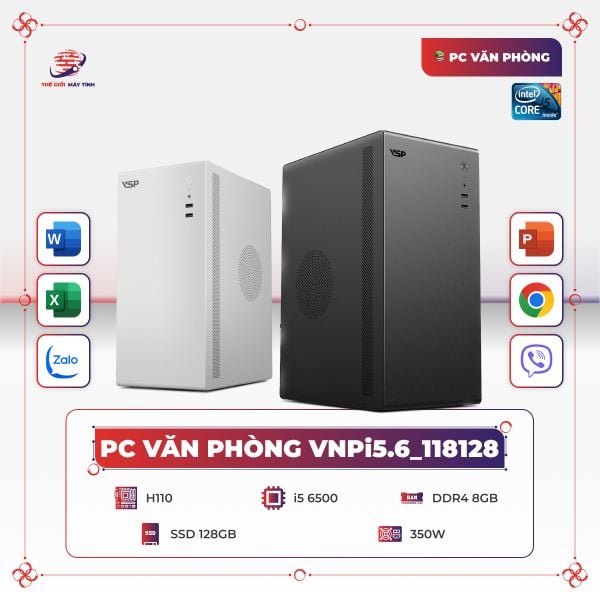 PC VĂN PHÒNG VNPi5.6_1108128 | i5 6500 | RAM 8GB | SSD 128GB | V200