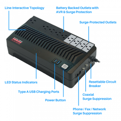 Bộ lưu điện Maruson POF-1000AUCGMC ( 1000VA/520W)