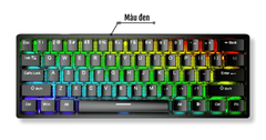 Bàn phím cơ Gaming AULA F3261 (Phiên bản Đen/Trắng) có dây