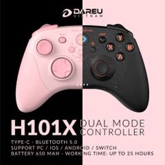 Tay cầm chơi game Bluetooth DAREU H101X