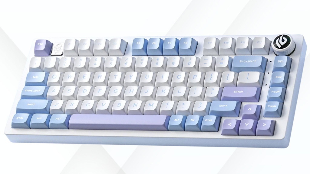 Bàn phím gaming có dây LEOBOG Hi75 (Phiên bản màu tím trắng)