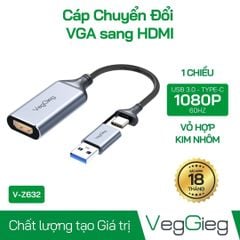 Cáp chuyển VegGieg HDMI ra USB 3.0/USB Type C V-Z632