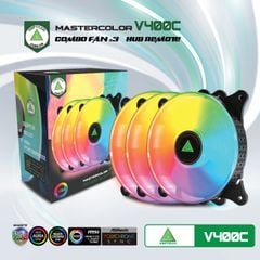 FAN V400C - bộ Kit ( 3 Fan Led RGB 1 điều khiển)