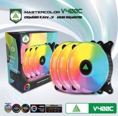 FAN V400C - bộ Kit ( 3 Fan Led RGB 1 điều khiển)