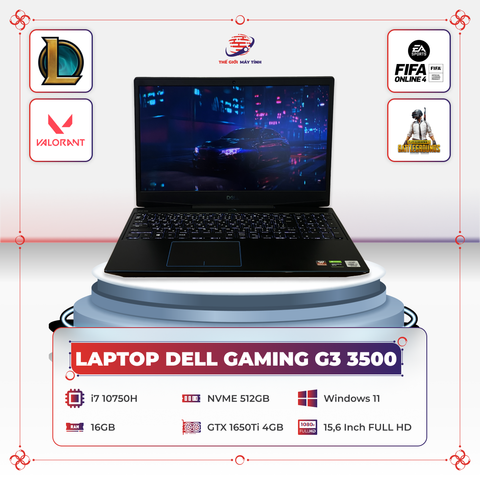 Laptop DELL Gaming G3 3500 | i7 10750H | 16GB | NVME 512GB | GTX 1650Ti | 15.6 inch FHD