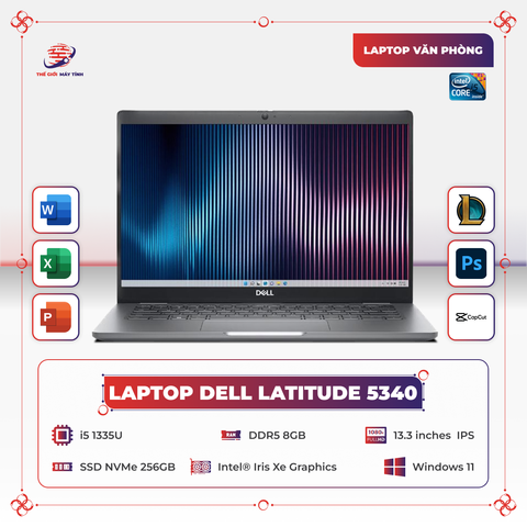Laptop Dell Latitude 5340 | I5 1335U | RAM 8GB | SSD 256GB | 13.3 inch FHD