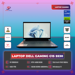 Laptop Dell Gaming G15 5530 | Core i9 13900HX | RAM 32GB | SSD 1TB | RTX 4060 8G | 15.6-inch FHD | Dark Gray [NK]