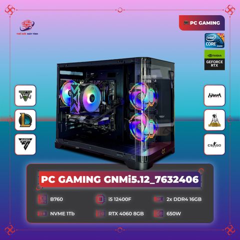 PC GAMING GNMi5.12_7632406 | i5 12400F | VGA 4060 8GB | RAM 32GB | SSD 1TB | PSU 650W