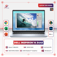 Laptop Dell Inspiron 14 5445 2024 | Ryzen 7 8840HS | RAM 16GB | SSD 512GB | 14 inch 2.2K | Silver Blue | NK