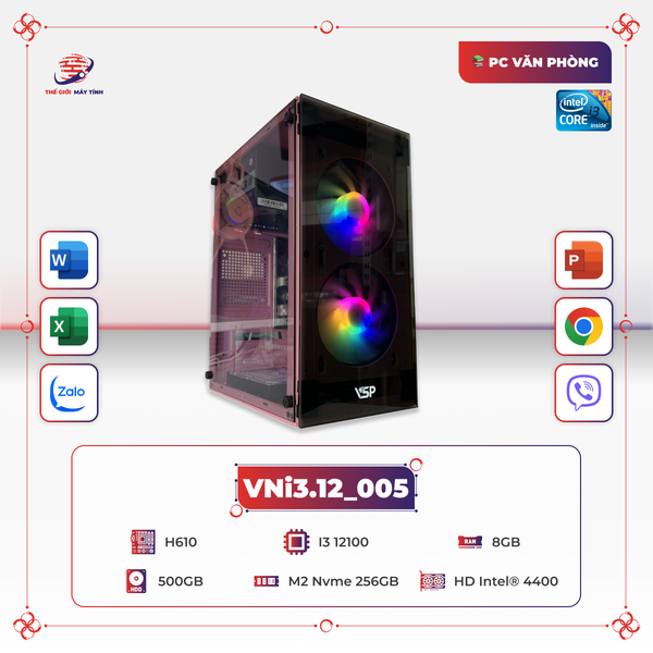 PC VNi3.12_005 H610 | i3 12100 | 8GB | 256GB