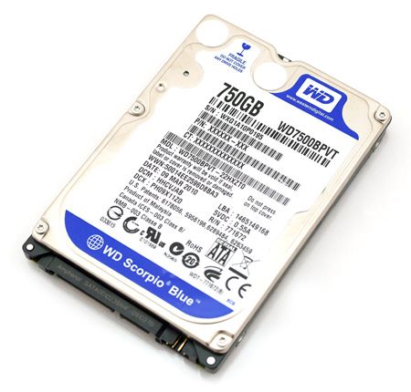 HDD Laptop WD 750GB Blue WD7500BPVX