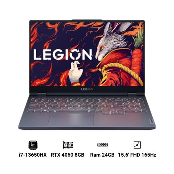 Laptop Lenovo Legion Y7000 IRX9 | Core i7 13650HX | RTX 4060 8GB | RAM 24GB | SSD 512GB | 15.6 inch FHD 144Hz | Storm Grey | NK