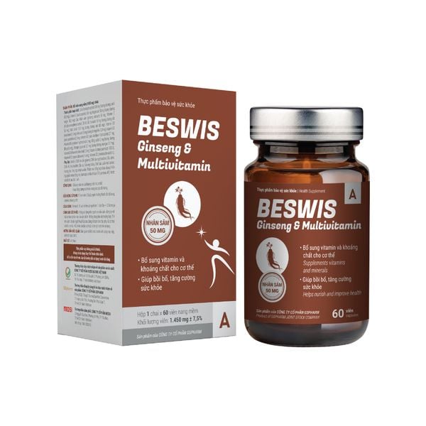  Thực phẩm bảo vệ sức khỏe BESWIS GINSENG & MULTIVITAMIN 
