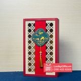  Hộp gỗ đựng 3 bánh trung thu 1 rượu 2025 hồng thố - LuckyGifts 