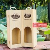  Hộp gỗ thông đựng rượu vang HR2502 - LuckyGifts 
