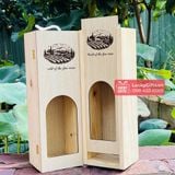  Hộp gỗ thông đựng rượu vang HR2501 - LuckyGifts 
