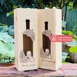  Hộp gỗ thông đựng rượu vang HR2502 - LuckyGifts 