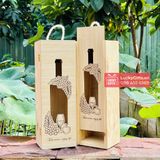  Hộp gỗ thông đựng rượu vang HR2502 - LuckyGifts 
