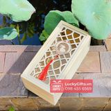  Hộp gỗ đựng 4 bánh trung thu 2025 bạch thố - LuckyGifts 