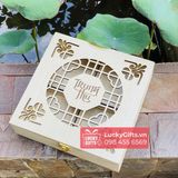  Hộp gỗ đựng 4 bánh trung thu 2025 thu an - LuckyGifts 