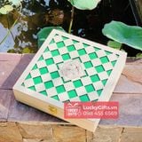  Hộp gỗ đựng 4 bánh trung thu 2025 lục kỳ - LuckyGifts 